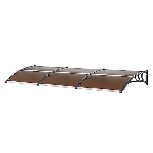 HOFUNTRE Toldo de Aluminio para Puertas y Ventanas con Paneles PC Transparentes, Soportes ABS y Barras de Aluminio, toldo de Puerta,Ideal para Puertas, Ventanas(80cm/31.5in*130cm/51.2in)