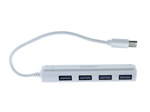 2 concentradores USB, enchufe USB, 4 puertos USB 2.0, micro USB a 4 USB, USB tipo C a 4 USB