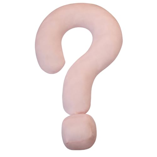 Almohada de viaje para el cuello, divertida almohada grande de signo de interrogación de 21.65 pulgadas, manta suave, decorativa, multifuncional, soporte para cuello y cabeza para coche, avión y hogar