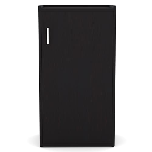 Image of FURNIFLIX Footsy Engineered Wood Vertical Shoe Rack - Royal Black Finish