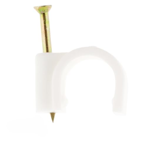 Zenitech 1280, Sujetadores de Plástico, Ø10 mm, 20 Unidades, Blanco