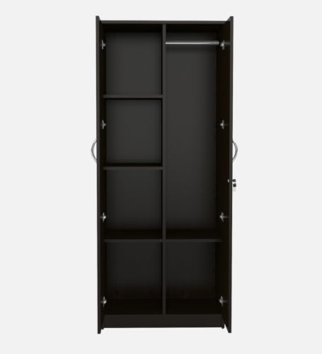 Image of COUCH CULTURE Engineering Wooden Wardrobe Almirah for Clothes With 2 Doors | Multipurpose Storage for Bedroom | Model - Dallas | 1 Year Warranty