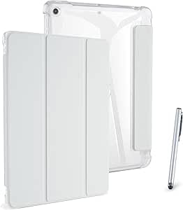 iPad 9.7 ケース 6世代/5世代用 シリコンカバー 三つ折スタンド オートスリープ機能 (鉛色)