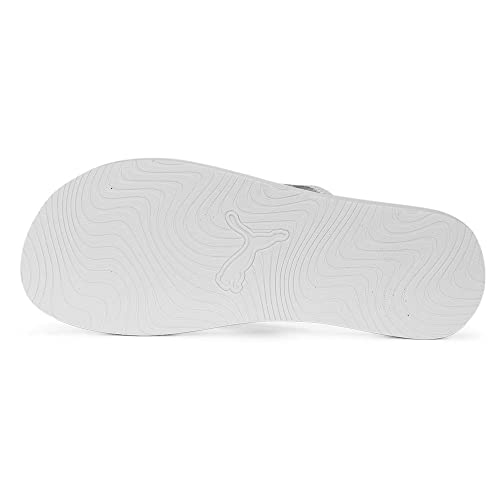 PUMA PUMA Women's Flip-Flop, Matte Silver White Silver, 5.5