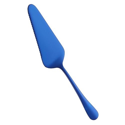 NOLITOY Espátula De Acero Inoxidable Mango Ergonómico para Cortar Pasteles y Pizza Herramienta De Repostería Color Azul para Servir Tartas y Queso