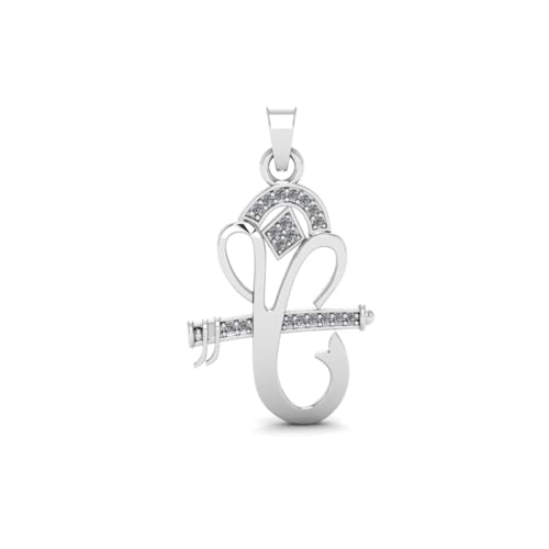 Image of Miss Highness 925 Sterling Pure Silver Pendant for Men & Women, Religious Pendants, Without Chain, Silver Jewellery with Authenticity Certificate, Birthday, Anniversary, Gift for Husband and Boyfriend