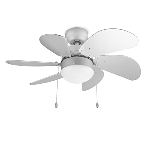 Tristar Ventilador de Techo con Luz VE-5810 Plata 76cm 6 Aspas