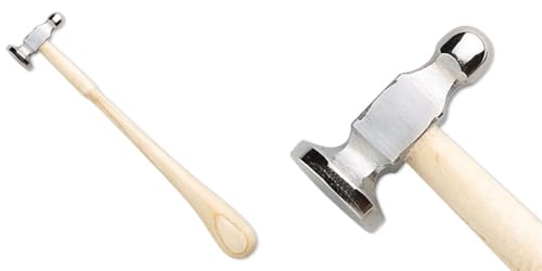 Chasing Hammer, 28mm Flat Head 13mm Ball Head for Wire Forming Jewelry Projects