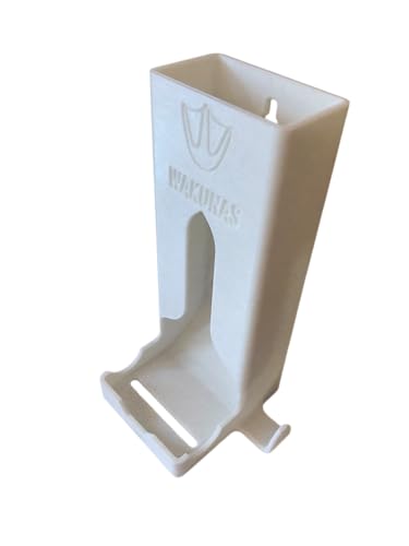 WAKUNAS Dispensador de pared para bolsas de perro (acabado mármol). Fabricado en PLA biodegradable con impresión 3D en España, compatible con rollos estándar