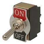 Toggle Switch R13-28A-01 Single Pole Single Throw (Single Polest) 15 Amp (On-Off) .250 Inch