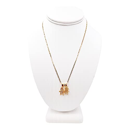 Necklaces For Mother Love Wife Sister Grandmother 18K Gold Plated 17.2 Inches Chain Children Charm Necklace #TOP5