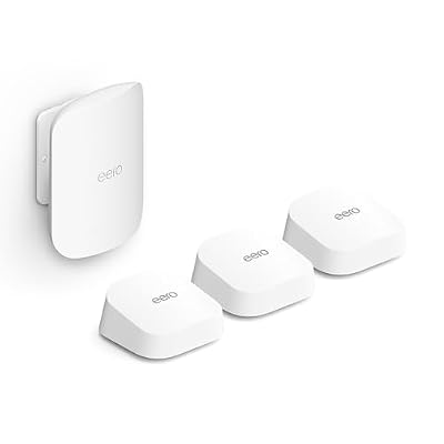 Amazon eero 7 (3-pack) with Amazon eero Outdoor 7 (1-pack) mesh wifi system