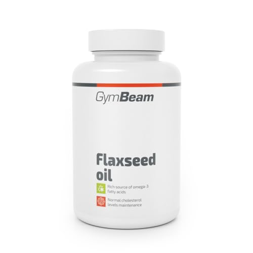 GymBeam - Olio di Semi di Lino di Alta Qualità, 2000 mg per dose, Olio di Lino in Comode Capsule, Fonte di Omega 3, 6 e 9, Acidi Alfa-Linolenici e Linoleico, Vitamina E, Flaxseed Oil per la Salute