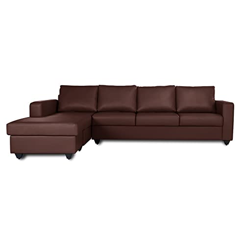 Image of Wakefit Sofa Set | 3 Year Warranty | Sofa 3 Seater, 3 Seater Sofa for Living Room, Wooden Sofa Set, 3 Seater + Left Aligned, Sofa for Living Room - Napper(Romance : Dark Fantasy)