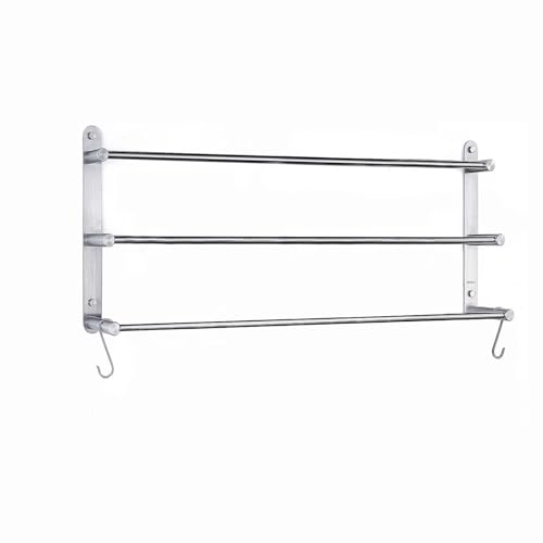 Bathroom Towel Bark 3-Tiers with Hook 24-Inch 304 Stainless Steel