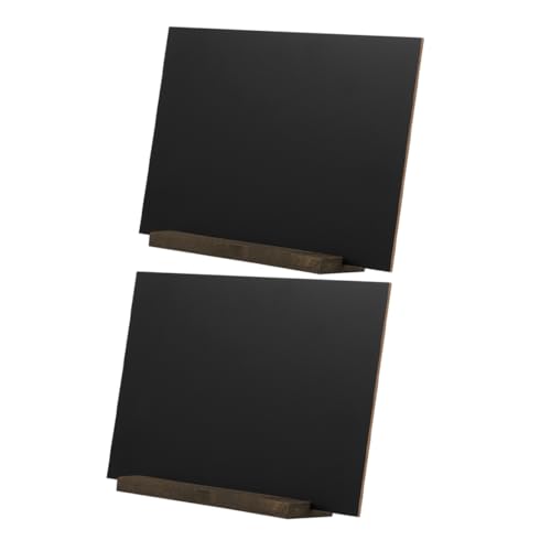 SEWACC 2Pcs Mini Chalkboard Signs with Base Reusable Message Board for Parties Weddings and Home Decor Strong Construction Versatile Tabletop Display for Food Buffets