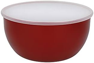 KitchenAid Plastic Prep Bowls for Kitchen Storage & Organisation, Set of 4, With Lids, Red