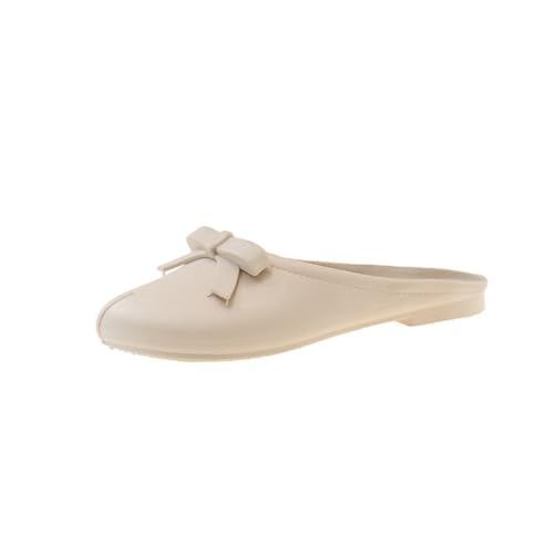 Tabi Shoes Split Toe Loafers for Women Casual Slippers Cute Bow Mules Slip on Low Heels Flats Lightweight Leather Round Toes Goth Comfort Walking Slides Dressy Shoes Office Business Cruise Vacation2