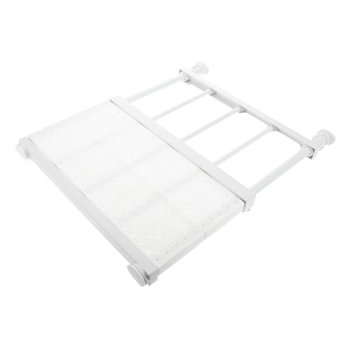 Levemolo Telescopic Wardrobe Compartment Plastic Storage Rack No-Drill Tension Rod Closet Organizers Versatile