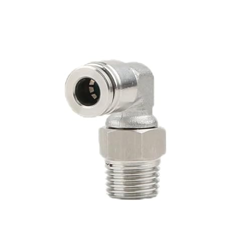 Conector neumático PL4-02 con rosca cuadrada que evita fugas de aire en mangueras