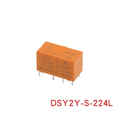 Relé DSY2Y-S-224L 24VDC con 8 pines para conmutación estable y segura de señales de 1A120VAC 3