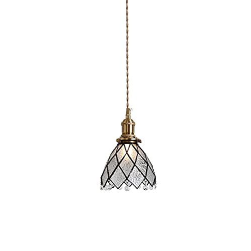 Lampe suspendue cuivre de prestige et verre pur pour un droplight intérieur chic