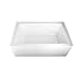 Kingston Brass Aqua Eden VTAP603622R 60-Inch Acrylic Alcove Tub with Right Hand Drain, White
