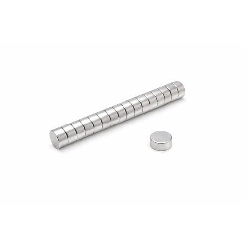 Top Magnesy – pièces Aimants néodyme cylindriques 8x4 mm N38, extra puissants et nickelés, pour bricolage, atelier, modélisme, tableau magnétique et...