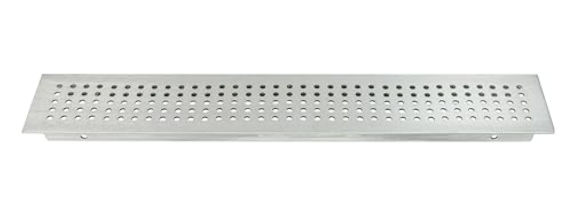 Silver Finish Aluminium Kitchen Ventilation Grill, 51mm x 255mm