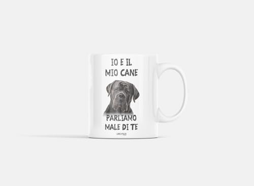 LOVELYTILES CANE CORSO Lustige Tassen Hund Keramik Ultra Weiß - Das Gadget Geschenk Tasse Mit Hund, 325 Ml