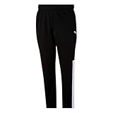 PUMA mens Contrast Sweatpants, Puma Black-puma Whit, X-Large US
