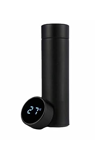 Image of 3 In 1 Corporate Gift Set With Diary Notebook, Pen, And Temperature Water Bottle | Birthday Gift For Boyfriend /Husband /Brother /Father | Gift For Men Special Unique (Black) - Leather, 450 Ml