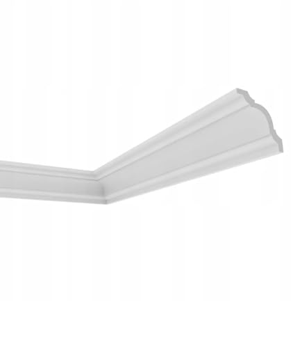 LuxusDecor moldura de techo de poliestireno FAX02 8 x 8 cm