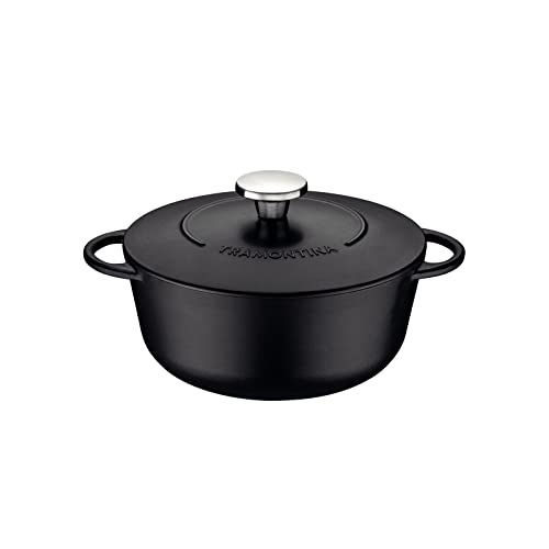 Caçarola Tramontina Trento em Ferro Esmaltado com Revestimento Interno em Antiaderente Starflon Excellent 24 cm 4 L