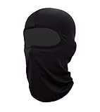 Balaclava Summer Ski Masks, Thin Breathable Soft Skull Face Mask, Cooling Motorcycle Head Bandana for Men Women (Black)
