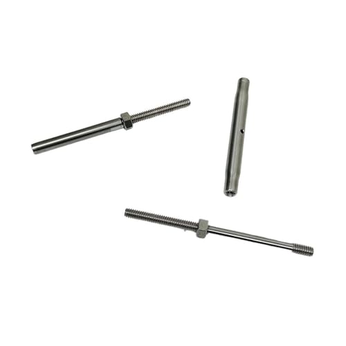 1/4" Varilla roscada y tensor de mano para cable 3/16" Acero inoxidable T316 miniatura 4