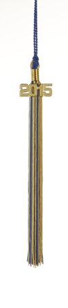 2005 Royal/Old Gold Graduation Tassel - Every School Color Available - Made in USA