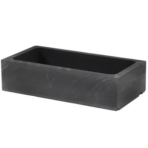 Beavorty Molde de Lingotes de Grafito 1000g para Fundición de Metales Molde de Fundición Alta Densidad Plata y Cobre Uso en Joyería y Laboratorios