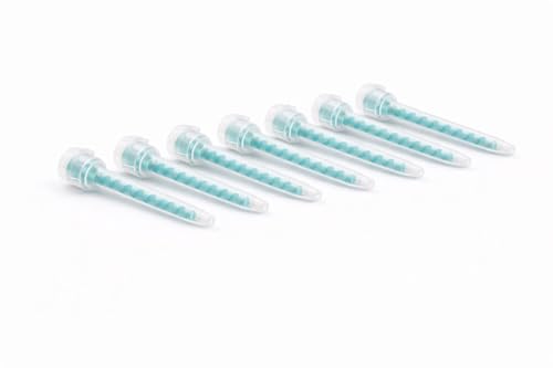 Varelon Olympia Dental Mixing Tips, 6.5mm Impression Material Resin and Adhesive Mixer Nozzles, Teal, Pack of 48