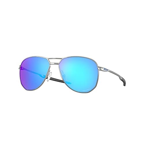 Oakley Pacote de óculos de sol OO4147: OO 4147 414703 Contrail Satin Chrome Prizm Sa e kit de acessórios de coleira preta grande