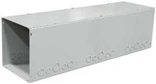 Milbank 4436-GSC1-NK ANSI 61 Gray Polyester Powder Coated G90 Gauge Steel Lay-In Wireway 36 Inch x 4 Inch x 4 Inch