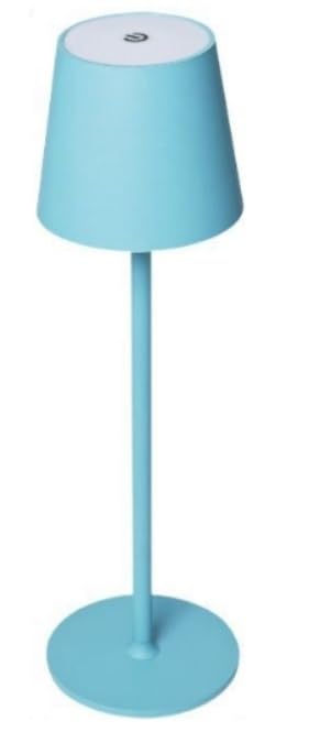 SMART-J Lampada Ricaricabile LED da Tavolo Easy Circle – 3 Temperature di Luce, 6 Ore di Autonomia, Design Moderno, Interruttore Touch, USB Ricaricabile (Azzurro)