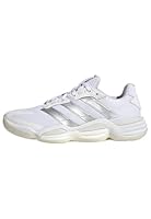 adidas Women's Stabil 16 Indoor Shoes, Cloud White/Silver Metallic/Grey One, 10 UK