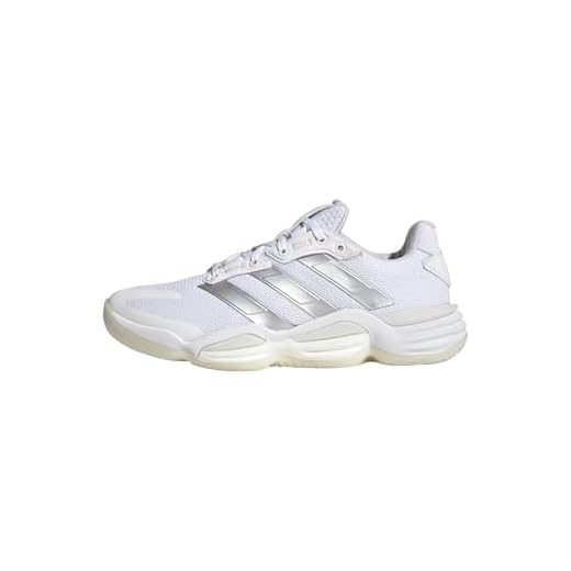 adidas Femme Stabil 16 Indoor Shoes Chaussures de Sport, Cloud White/Silver Metallic/Grey One, 38 EU