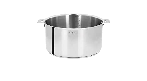 Cristel - C20QMP- Casserole inox 20cm sans poignée amovible- Collection Casteline