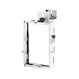 CPUホルダー PCホルダー 吊り下げ 昇降デスク デスク下 マウント クランプ 大型 デスクトップ ゲーミング PC パソコン 机 事務 オフィス 浮かせる 収納 ラック (ダブルビーム/ホワイト)