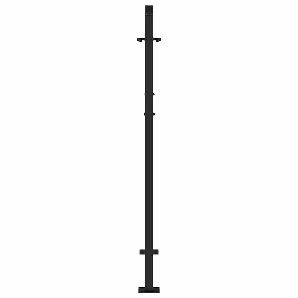 vidaXL Brama ogrodowa czarna 100x125 cm Stalowy wzór płomienia