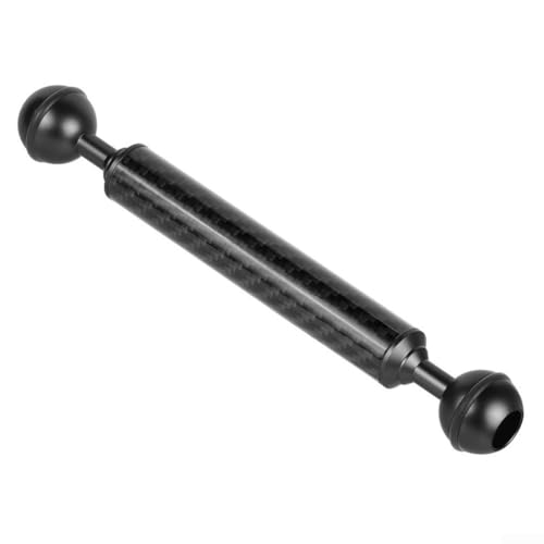 Valixirant Extension de flottabilité à double boule, bras en fibre de carbone et alliage d'aluminium avec têtes sphériques de 2,5 cm, photographie sous-marine, lumière de remplissage d'action (22,9 cm