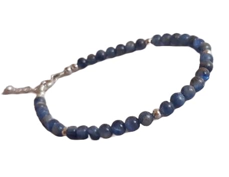 Bracelet cyanite 4mm argent 925 fin stacking minimaliste femme dainty