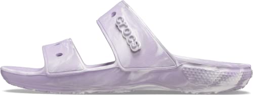 Crocs Unisex's klassieke gemarmerde sandaal klomp, Lavendel Multi, 38/39 EU